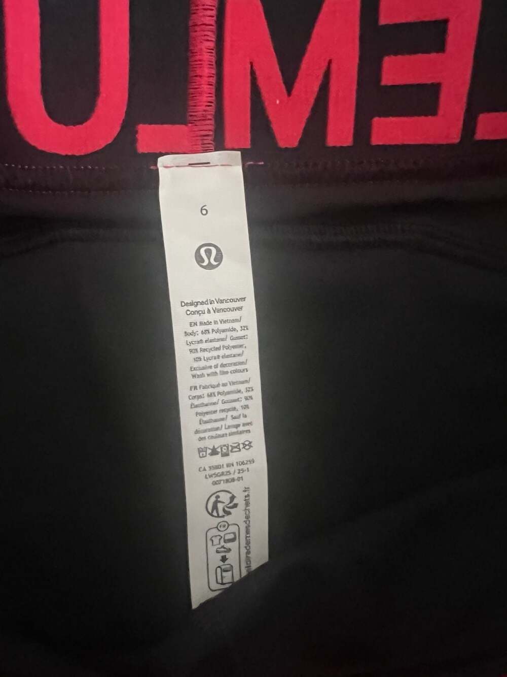 Lululemon Logo Elastic Bra and Legging Set,  Bra size L / Leggings Size 6 - Picture 7 of 11
